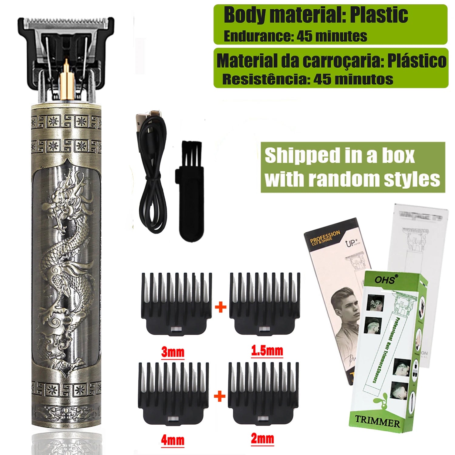 OHS T9 Professional Hair Clipper & Beard Trimmer – 0mm Barber Shaver for Men