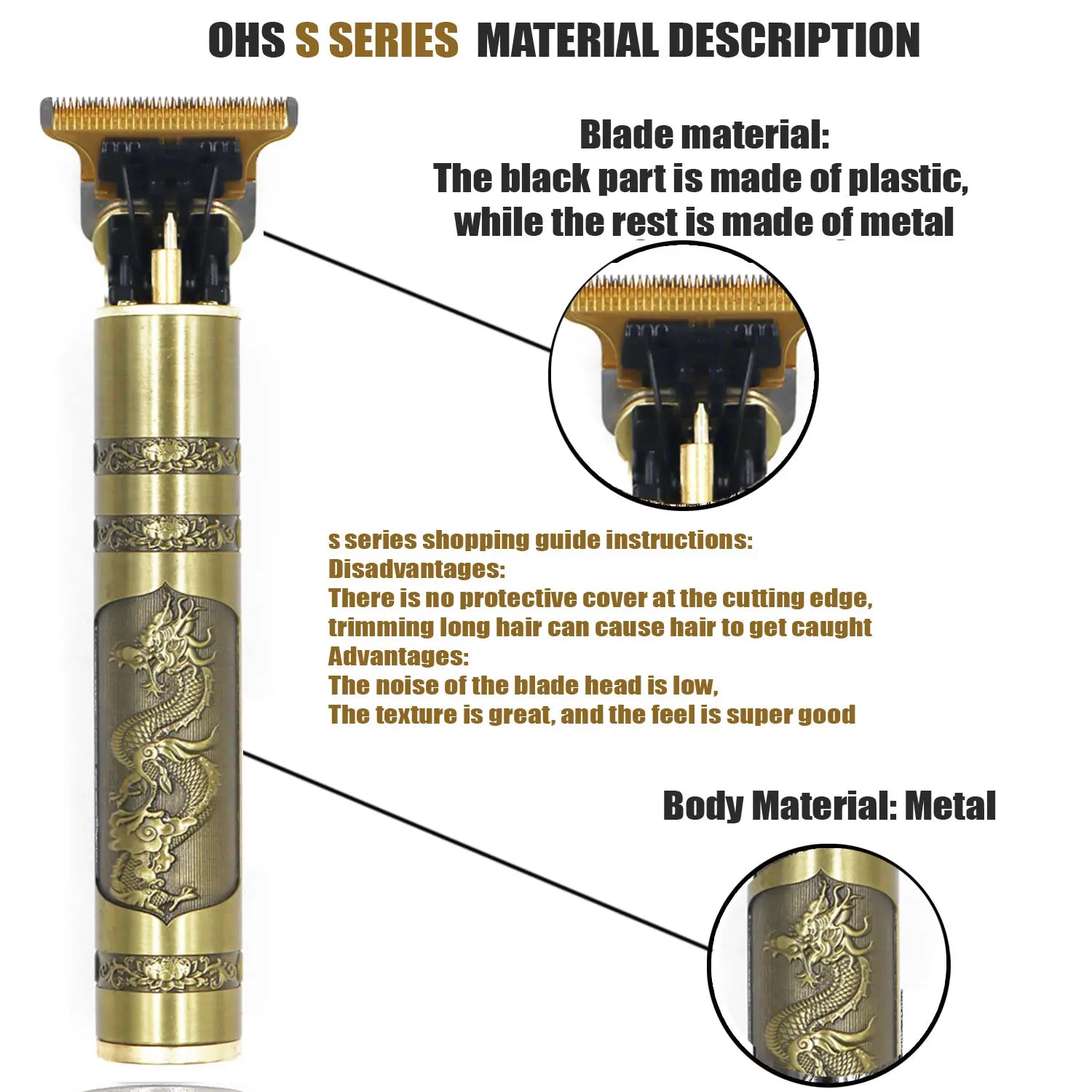 OHS T9 Professional Hair Clipper & Beard Trimmer – 0mm Barber Shaver for Men