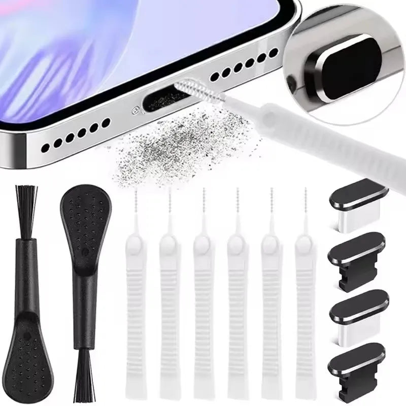 Phone Charging Port Dust Plug & Cleaning Kit – iPhone & USB-C