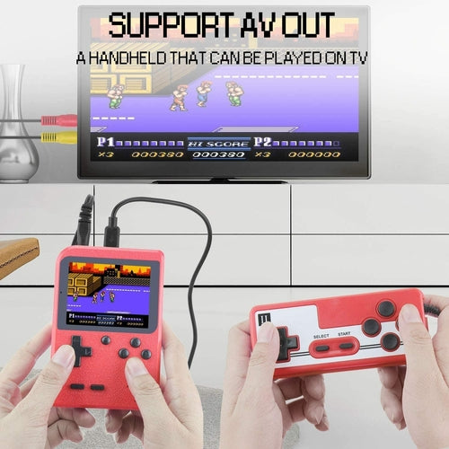 Retro Handheld Game Console – 400 Built-In Games, 2 Players & TV Output