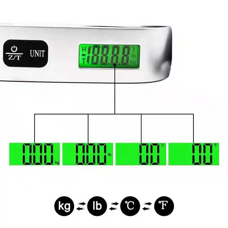 Portable Digital Luggage Scale – 50kg/110lb with LCD Display
