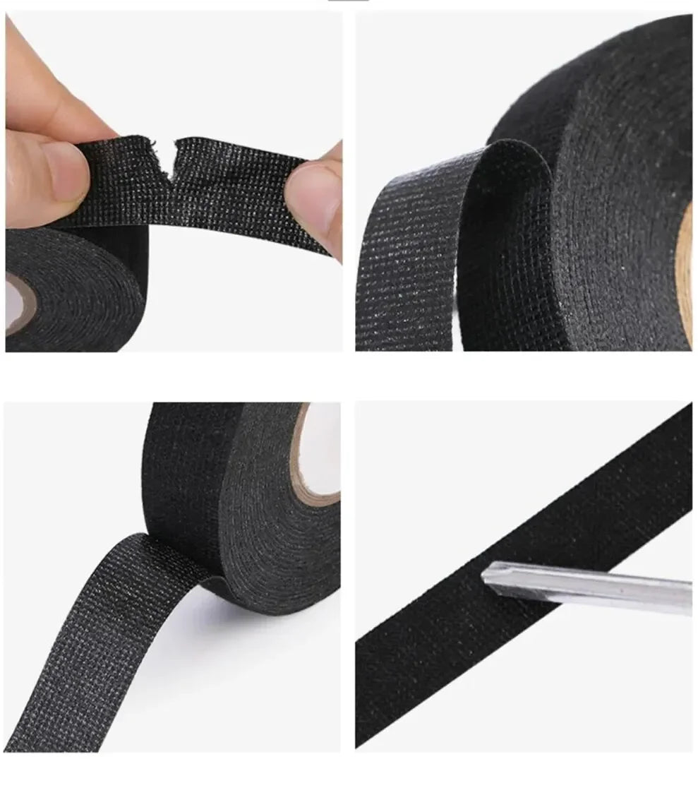 Premium Heat-Resistant Flame Retardant Adhesive Cloth Tape – Car Wiring Loom Protection