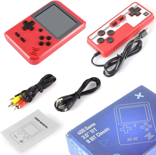Retro Handheld Game Console – 400 Built-In Games, 2 Players & TV Output