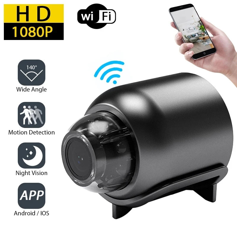 X5 Mini 1080P HD WiFi Security Camera – Night Vision, Motion Detection & Audio Recording