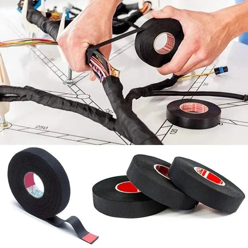Automotive Wiring Loom Tape – Heat-Resistant Cloth, 15m x 9/15/19/25mm