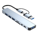 8-in-2 USB-C & USB Hub Docking Station with Audio Jack & SD Card Reader