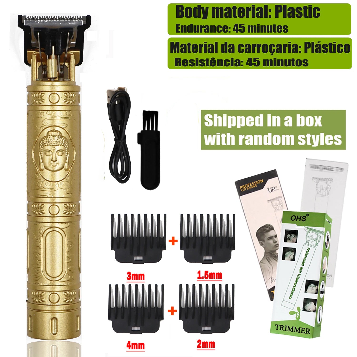 OHS T9 Professional Hair Clipper & Beard Trimmer – 0mm Barber Shaver for Men