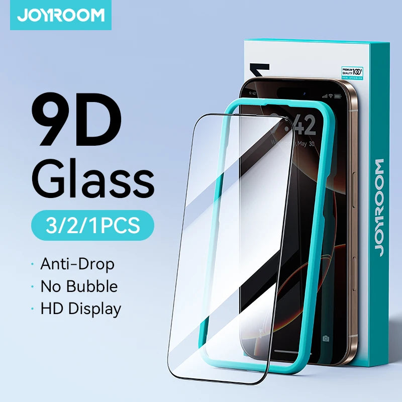 Joyroom Tempered Glass Screen Protector for iPhone 15, 16 & 17 Series – HD Full Cover