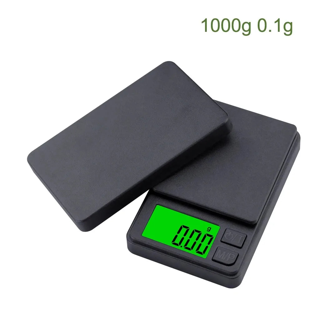 Digital Precision Pocket Scale – 0.01g Accuracy, Backlit LCD, 500g/1000g