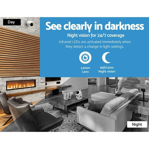 UL-Tech 1080P WiFi IP Camera – Indoor Dome, Night Vision & Pan/Tilt