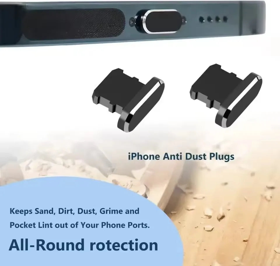 Phone Charging Port Dust Plug & Cleaning Kit – iPhone & USB-C