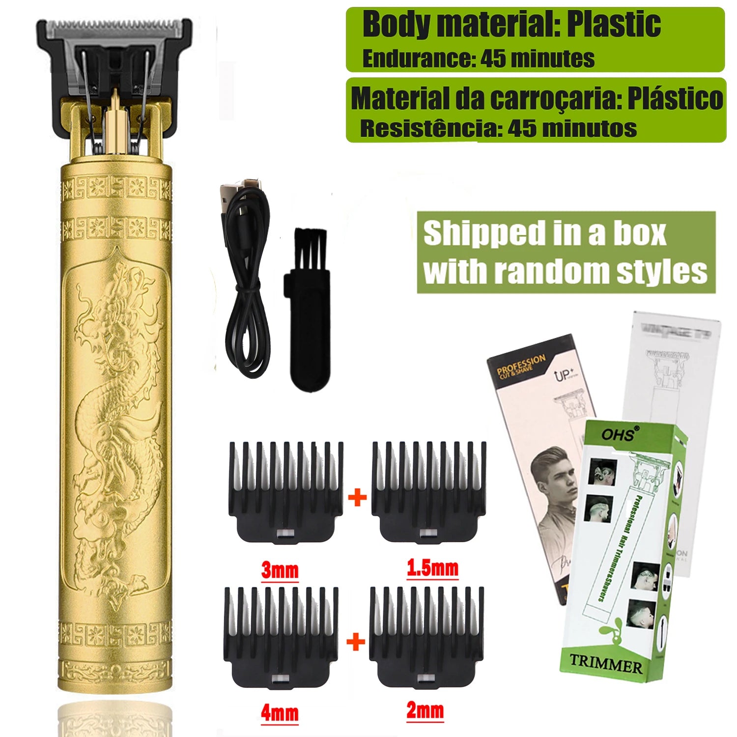 OHS T9 Professional Hair Clipper & Beard Trimmer – 0mm Barber Shaver for Men