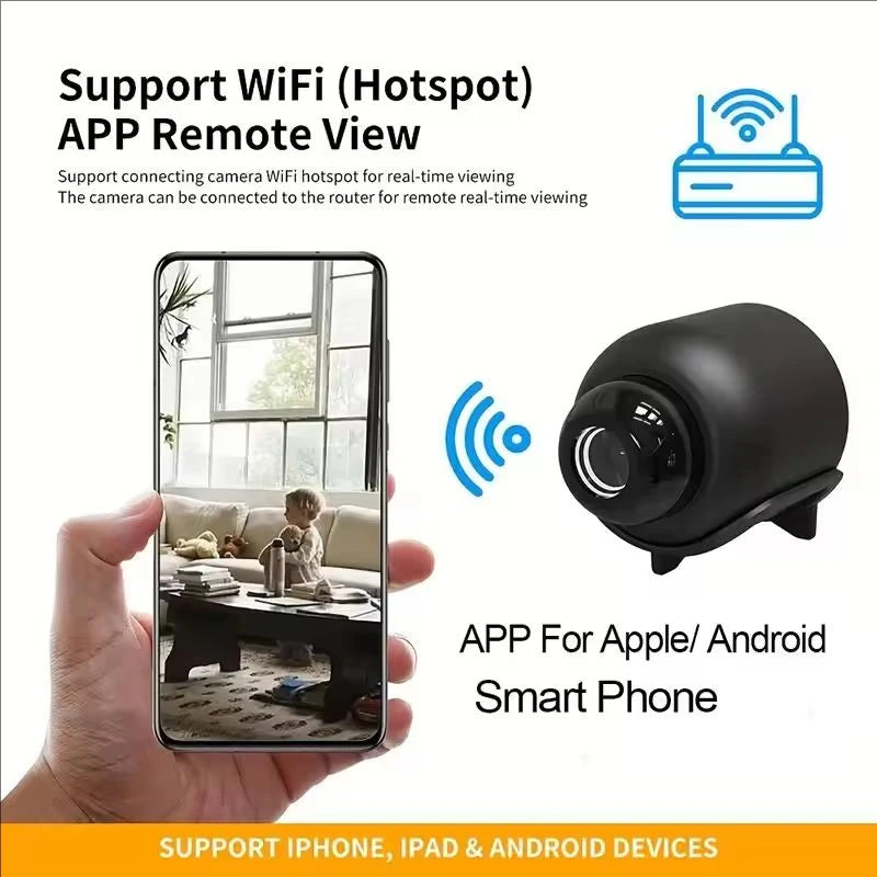 X5 Mini 1080P HD WiFi Security Camera – Night Vision, Motion Detection & Audio Recording