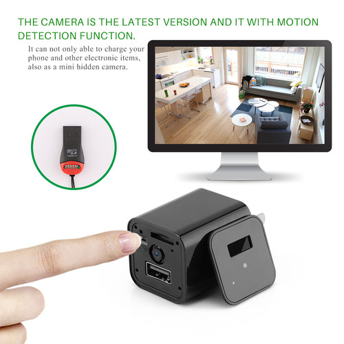 1080P HD Hidden Camera USB Wall Charger – Covert Home Security