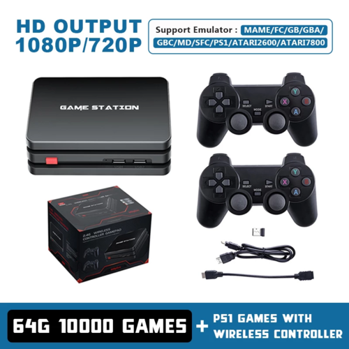 Retro Game Console M8 Plus – 10,000+ Built-In Games, HDMI & Wireless Controller