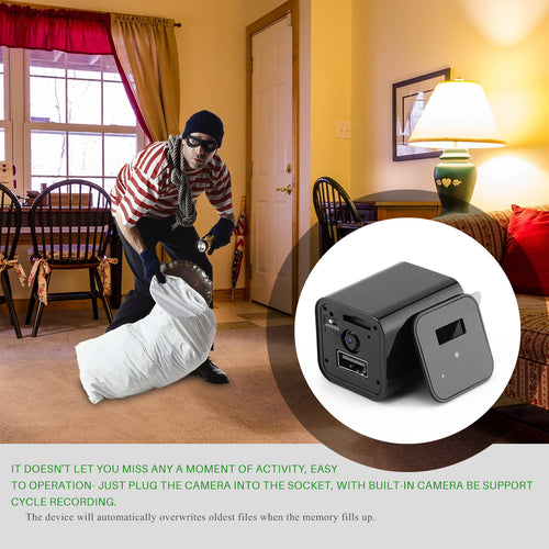 1080P HD Hidden Camera USB Wall Charger – Covert Home Security