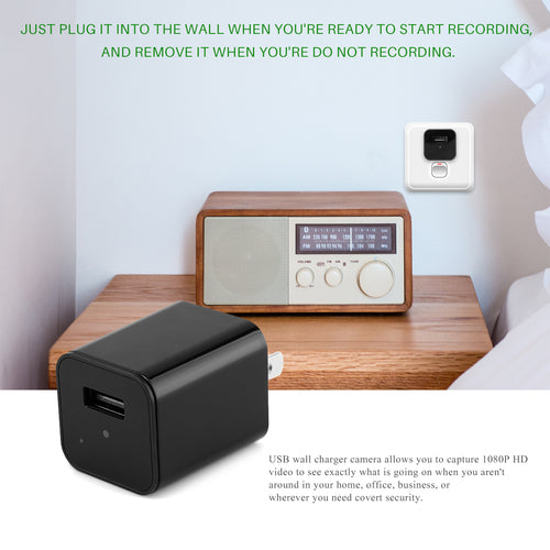 1080P HD Hidden Camera USB Wall Charger – Covert Home Security
