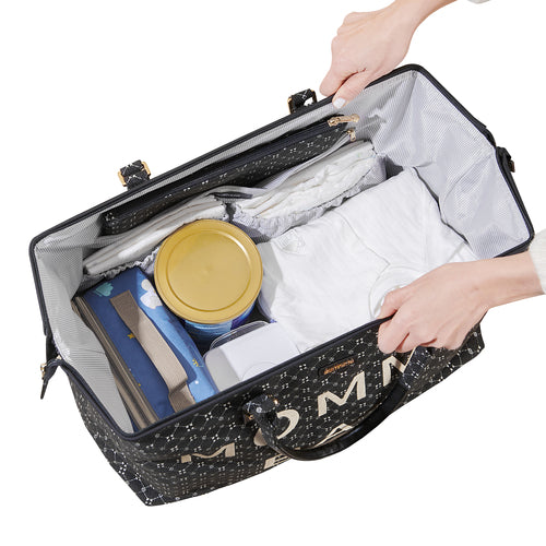 Mummy Nappy Bag – Large 48L Travel Duffle with Changing Mat & Pouches