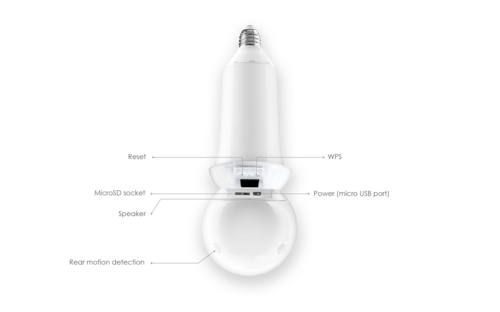Zeus 360° Indoor Security Camera – White | AI Detection & Night Vision
