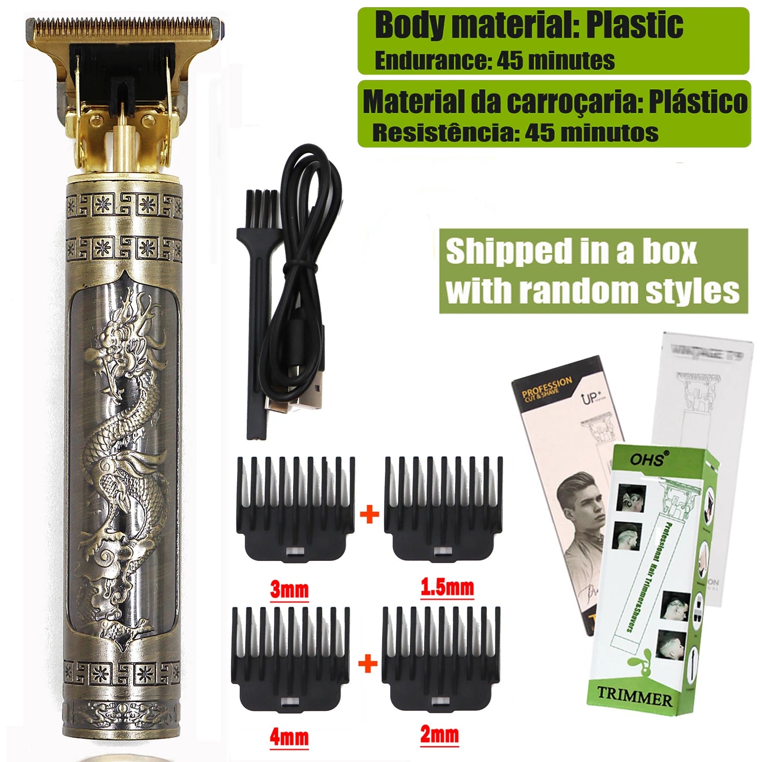 OHS T9 Professional Hair Clipper & Beard Trimmer – 0mm Barber Shaver for Men