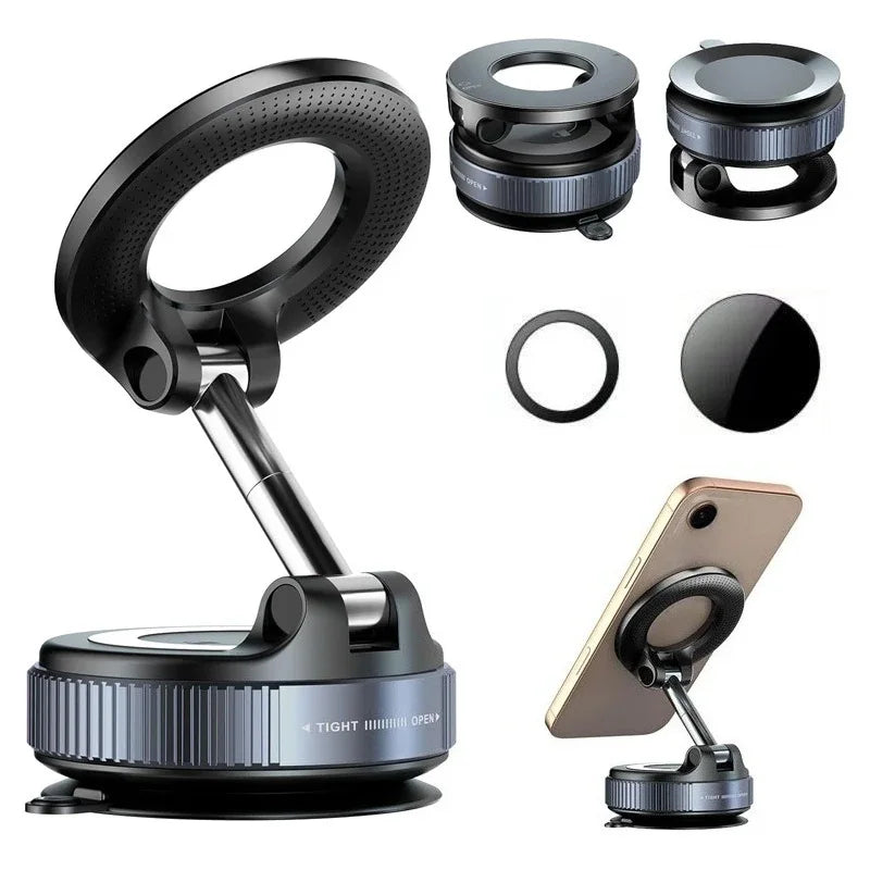 K007 Magnetic Phone Holder – 3-Axis Rotation, Multi-Surface Mount