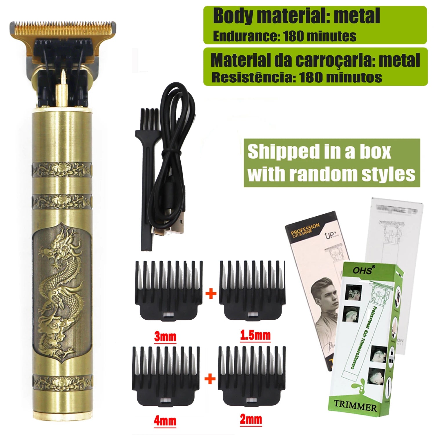OHS T9 Professional Hair Clipper & Beard Trimmer – 0mm Barber Shaver for Men