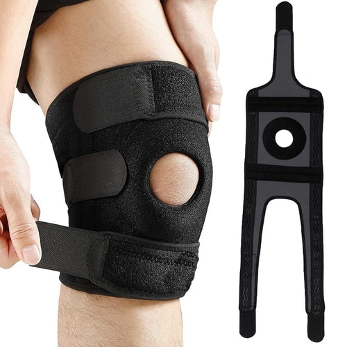 Open Patella Knee Support Brace – Adjustable Compression, Free Size