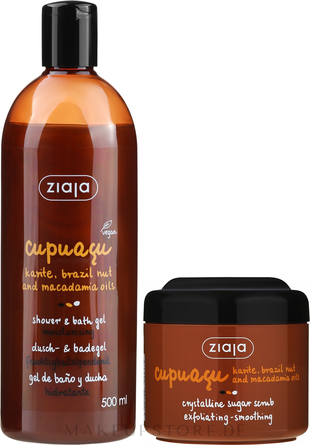 Ziaja Cupuacu shower gel and sugar scrub set