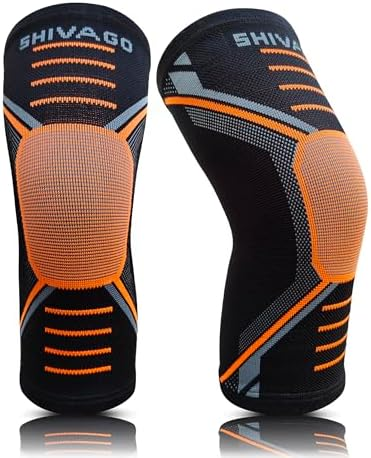 Knee Cap 3D Compression Sleeve pair front and back view