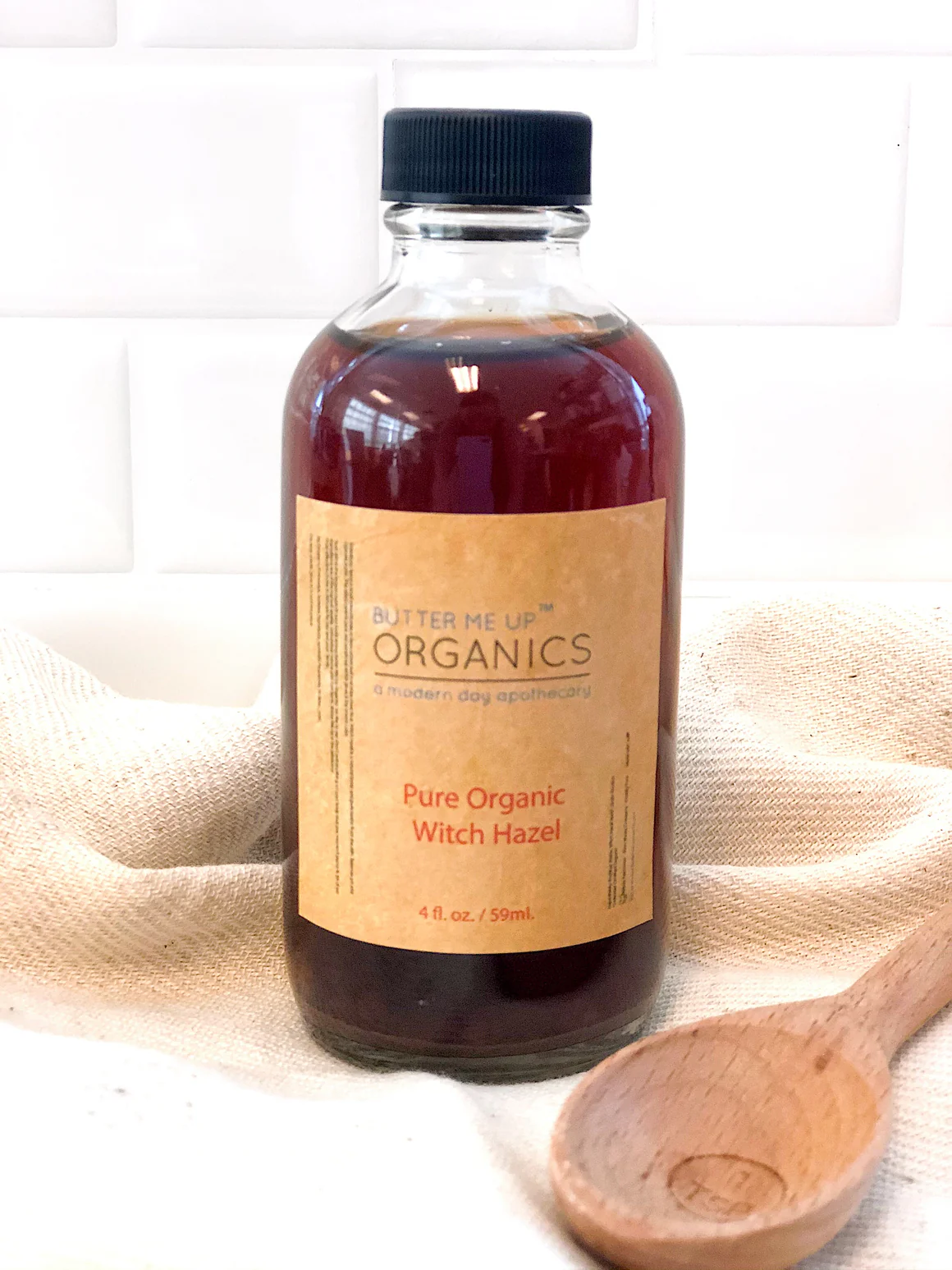 Pure Organic Witch Hazel bottle by Butter Me Up Organics